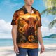 thumbnail image 3 of Balery Vintage Sunflower Cow B Camisas hawaianas de manga corta para hombre, camisas playeras de corte holgado, camisas de vacaciones con botones,3X-Large, 3 of 7