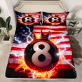 thumbnail image 2 of Castle Fairy Sport Billiards Full Size Sheets,Abstract Flame Snooker Bed Sheets, 2 of 7