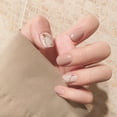 thumbnail image 7 of Tnobhg 24Pcs Press on Nails with Glue Elegant Marble Square Short Nail Extension Full Cover Women Fake Nails Kit Salon Home Use, 7 of 7