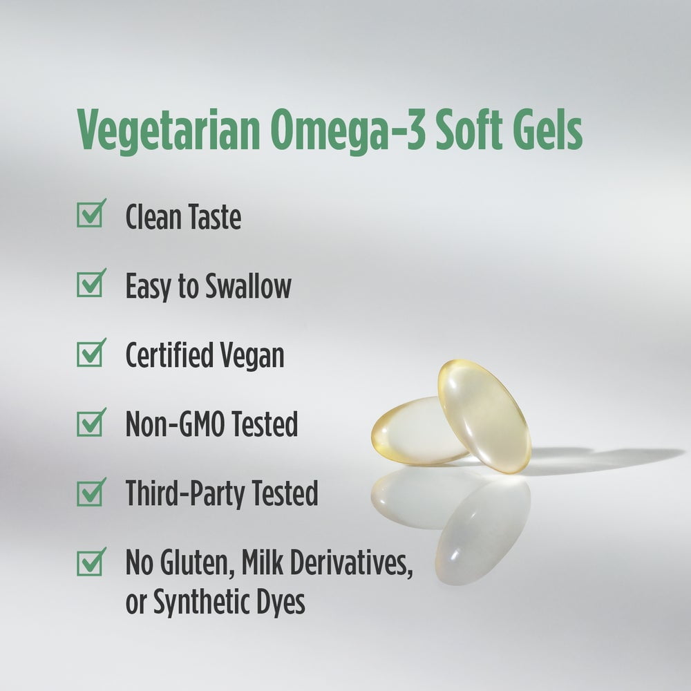 Nordic Naturals Algae DHA Softgels, 500 Mg, Certified Vegan Algae Oil 60 Ct