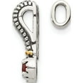 thumbnail image 2 of 14K/Silver Two-Tone Sterling Silver With 14K Polished Garnet Chain Slide Pendant (16 X 4.51) Made In Thailand qtc1705, 2 of 5