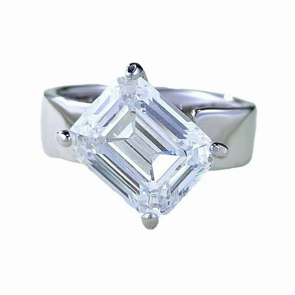 Emerald Moissanite Ring for Women 3 Carat Diamond Engagement Rings 925 Sterling Silver Moissanite Ring Womens Anniversary Rings Diamond Wedding Diamond Promise Rings