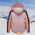 thumbnail image 3 of Winter Coats for Women Zpanxa Men's Waterproof Jackets, Casual Patchwork Thicken Warm Hooded Zipper Coats with Multi Pocket Pink XXL, 3 of 6