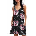 thumbnail image 1 of Robe Débardeur Plissée Unie Décontractée d'Été pour Femmes, 1 of 3