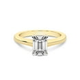 thumbnail image 3 of IGI Certified 3 Carat Emerald Shape Lab Grown Diamond Engagement Ring | 14K Yellow Gold | Agnes Criss Cross Prong Solitaire Diamond Ring | FG-VS1-VS2 Quality Friendly Diamonds, 3 of 6
