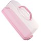 thumbnail image 3 of Panera rectangular de plástico con tapa transparente, recipiente portátil para pan y pastel con asa., 3 of 5