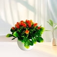 thumbnail image 4 of Clearance! Artificial Flowers In Pot Decor Flower Arrangements 21 Head Plants Flowers Bouquets In Pot Table Centerpieces Holiday Dinning Coffee Room Table Kitchen Decoration, 4 of 4