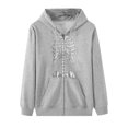 thumbnail image 4 of Chaqueta con capucha Punk suelta con cremallera y estampado de Halloween para mujer, abrigo, sudaderas con capucha, abrigo Pompotops qwe15333, 4 of 8