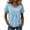Sky Blue(Ladies Tops), variant on GUACER Womens Eyelet Lace Crew Neck Tops Short Sleeve Hollow Out Boho Blouses Summer Relaxed Fit Shirts