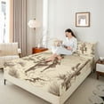 thumbnail image 4 of Castle Fairy Kids Teens Adults Vintage Cowboys Full Size Sheets 4-Piece,Western Theme Vintage Aesthetic Breathable Bed Sheets,Desert Cactus Lightweight Sheet Sets,Luxury Bedroom Decor, 4 of 7