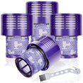 thumbnail image 1 of Leadaybetter Paquete De 4 Filtros Hepa Lavables De Repuesto Para Aspiradora Inalámbrica Dyson V10 Sv12 Cyclone Animal Absolute Total Clean Aspiradora Inalámbrica Reemplazar # Dy-969082-01, 1 of 5