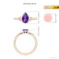 thumbnail image 5 of ANGARA Natural Pear-Shaped 1.05 ct Amethyst Ring with Diamonds in 14K Rose & White Gold for Women (Size-9x6mm) | February Birthstone, Anniversary, Jewelry Gift for Women | Natural Amethyst Ring, 5 of 10