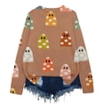 thumbnail image 7 of YVNAURA Women‘s Halloween Knitted Pullover Sweater Funny Pumpkin Graphic Crewneck Outfit Cozy Warm Fall Winter Spooky Season Top Casual Daily Wear 1 Pack, Brown,XXL, 7 of 7