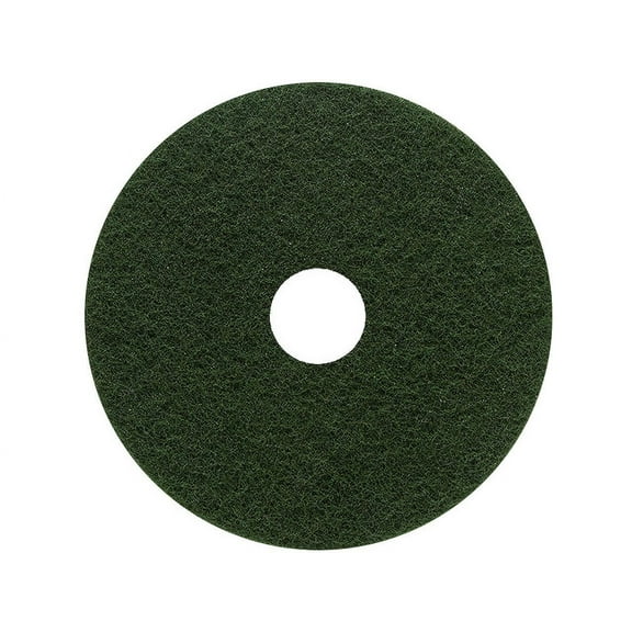 Genuine Joe Scrubbing Floor Pad - 5/Carton x 18" Diameter - Scrubbing - 175 rpm to 800 rpm Speed Supported - Heavy Duty, Long Lasting - Fiber - Green
