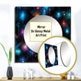 thumbnail image 3 of Designart "Matrix of Cubes in Purple and Blue II" 0 Multicolor Large Square Mirror - Square Bedroom Mirror Printed Wall Decor - Modern Square Printed Wall Mirror Art, 3 of 5