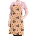 thumbnail image 5 of Happy Thanksgiving Day Apron-Garden Aprons for Women with Pockets-Cotton Linen Waterproof Kitchen Cooking Gardening Aprons Adjustable for Kitchen,Cooking,BBQ and Salon 33"x27", 5 of 7