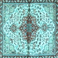 thumbnail image 1 of Ahgly Company Indoor Square Persian Light Blue Traditional Area Rugs, 6' Square, 1 of 4