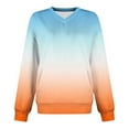 thumbnail image 5 of Craaazy Women's Sweatshirts Tie Dye Gradient Long Sleeve V Neck Shirts Fall Winter Tops with Pockets Casual Pullover Sweatshirt Gifts For Women, 5 of 5