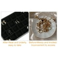 thumbnail image 5 of 24 Grid Jewelry Tray Stackable Tray Showcase for Rings Earrings Necklace Bracelet Pendants Black, 5 of 8