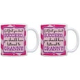 thumbnail image 1 of ThisWear Mothers Day Gift Succeed Should've Listened to Granny 11 ounce 2 Pack Coffee Mugs Pink Chevron, 1 of 4