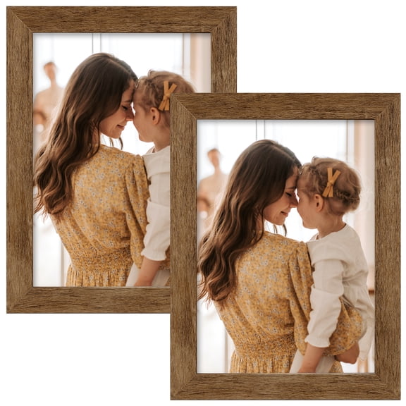 AEVETE 4x6 Picture Frames Rustic Wood Tabletop or Wall Display for Home Decor and Gifts, 2 Pack
