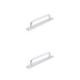 thumbnail image 4 of Scienceny manija de la puerta con tornillos de montaje perillas de hardware mejora colorida tiradores de la puerta decoración del gabinete del Plata/160mm 2piezas, 4 of 6