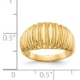 thumbnail image 3 of Bague Dôme Côtelée en Or Jaune 14k, 3 of 9