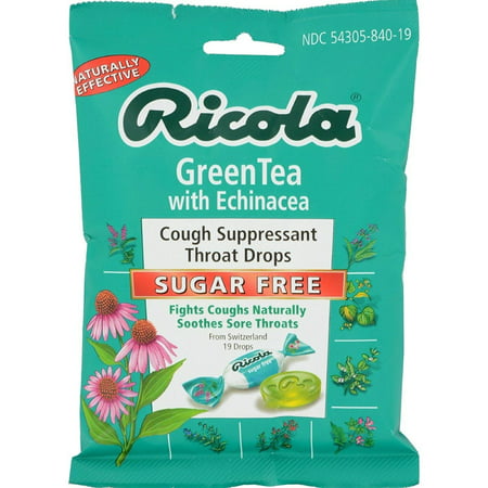 Ricola Green Tea with Echinacea Sugar Free 19