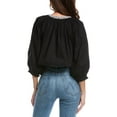 thumbnail image 2 of RE/DONE womens  Victorian Cut Off Blouse, xs, Black, 2 of 3