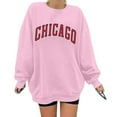 thumbnail image 4 of Women's Sweatshirts 2025 Chicago Sweatshirt Trendy Casual Crewneck Pullover Tops Streetwear Sweatshirt for Women, 4 of 6