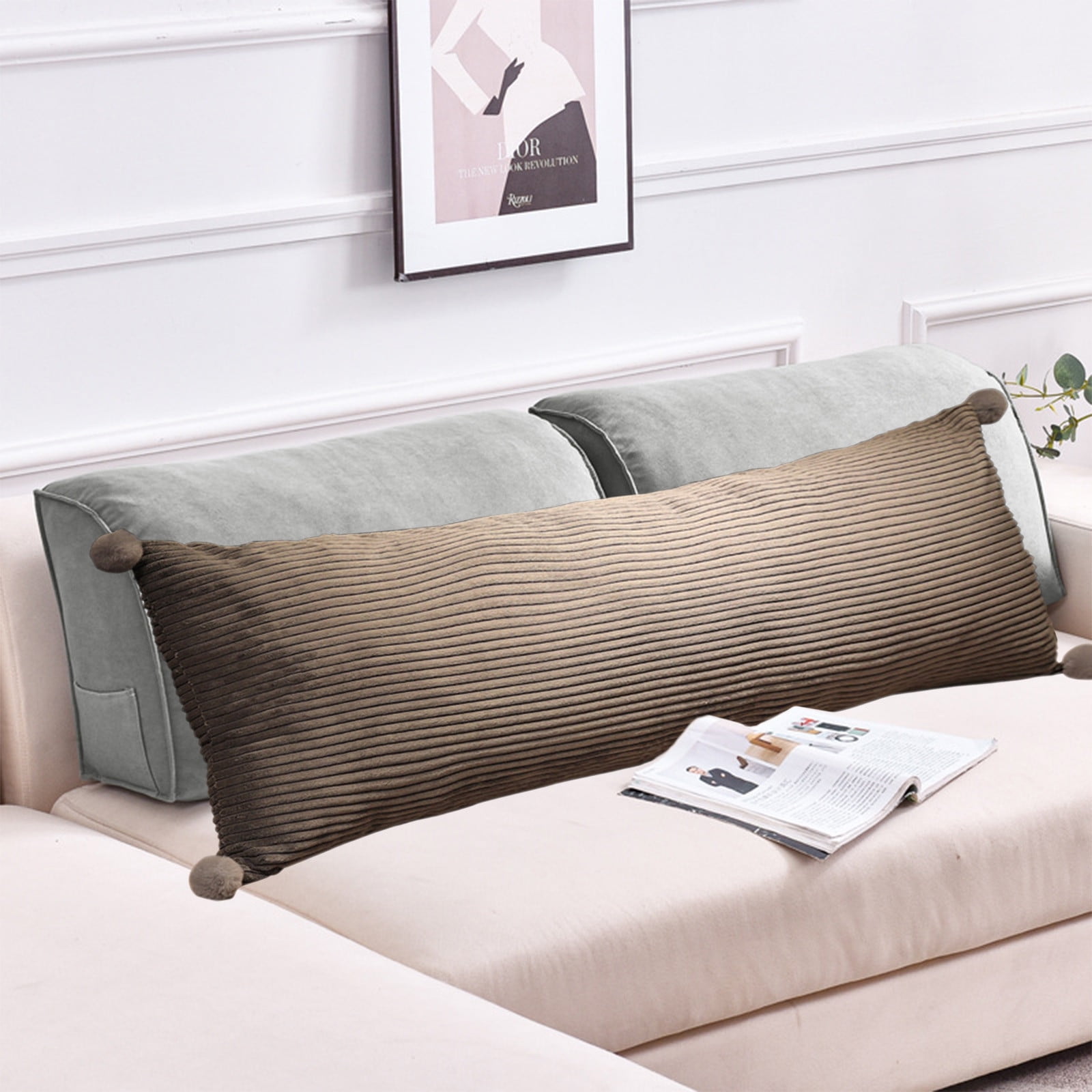 Luxurious Extra Long Cooling Body Pillow with Shredded Memory Foam - Perfect for Adults - Complete with Zippered Pillowcase and Core for Optimal Sleep Comfort
