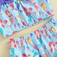 thumbnail image 6 of MEZZALL Girls Toddler Girl Swimsuits Baby Girl Floral Bathing Suit Bikini Sets Swimwear 3 Piece Summer Beach Outfit Tops Shorts Hat Tropical Beachwear, 6 of 7