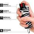 thumbnail image 3 of Pepper Spray for Self-defense with zebra leather pepper spray keychain case, 16 ft range, 0.5 oz, safety twist top by Guard Dog Security, 3 of 6