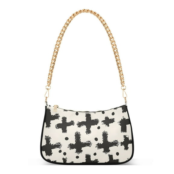 Cross BlackWomen Small Shoulder Bag Crossbody Tote Hobo Bags Purse Clutch Handbags with Chain Strap for Women