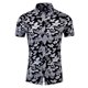 thumbnail image 1 of Camisas Deportivas Hombre Novedad de verano, camisa de manga corta con estampado ajustado para hombre, camisa informal de poliéster a la moda de talla grande para playa (Black, 4XL), 1 of 2