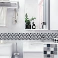 thumbnail image 6 of 10 Pcs Tile Stickers Gray Mosaic Self-adhesive Waterproof Peel and Stick Vinyl Decals 6"x6", 6 of 7