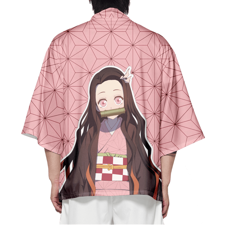 Demon Slayer Kamado Tanjirou Costume Kamado Nezuko Kimono Cardigan Anime  Jacket Coat Top for Unisex Adult Kids 