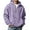Light Purple, variant on Texture Zip-Up Hooded Sweatshirt, Full-Zip Pullover with Front Pockets, Ecosmart , Comfortable Lightweight Athletic Jacket