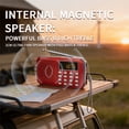 thumbnail image 4 of Hand Crank Solar Emergency Radio, Portable AM FM SW Radio With LED Flashlight, USB Rechargeable MP3 Player Built-in Speaker, Outdoor Survival Weather Radio With Built-in Battery,1pcs Golden, 4 of 11