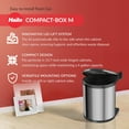 thumbnail image 2 of Hailo Compact-Box M Trash Can, 4 Gallon, Lid-Lift, Small Kitchen Bin, Steel, 2 of 11