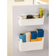 thumbnail image 3 of 1pc Wall-Mounted Sundries Storage Box Perforation-Free Cabinet Door Plastic Wrap Bag Shelf Storage Supplies Kitchen Storage, 3 of 5