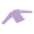 thumbnail image 2 of 1/12 Scale Miniature Long Sleeve T Shirt Figure Doll Clothes Casual Handmade Outfit Costume for 6 inch Figures Body Clothing Violet, 2 of 8