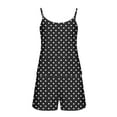 thumbnail image 5 of Women's Polka Dots 2 Piece Outfit Spaghetti Strap Sleeveless Crop Top Camisole and Shorts Pajamas Set Sleepwear Nightwear, 5 of 7