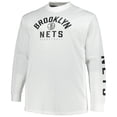 thumbnail image 4 of Men's Fanatics Black/White Brooklyn Nets Big & Tall Short Sleeve & Long Sleeve T-Shirt Set, 4 of 5