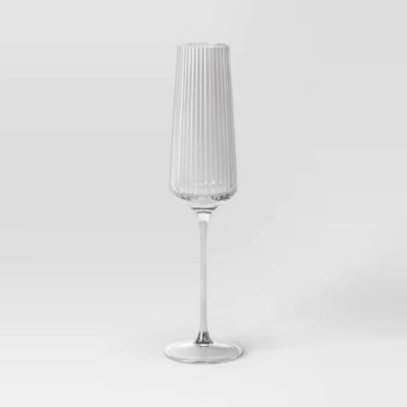 7.1oz Ribbed Stemmed Cassin Champagne Flute - Threshold