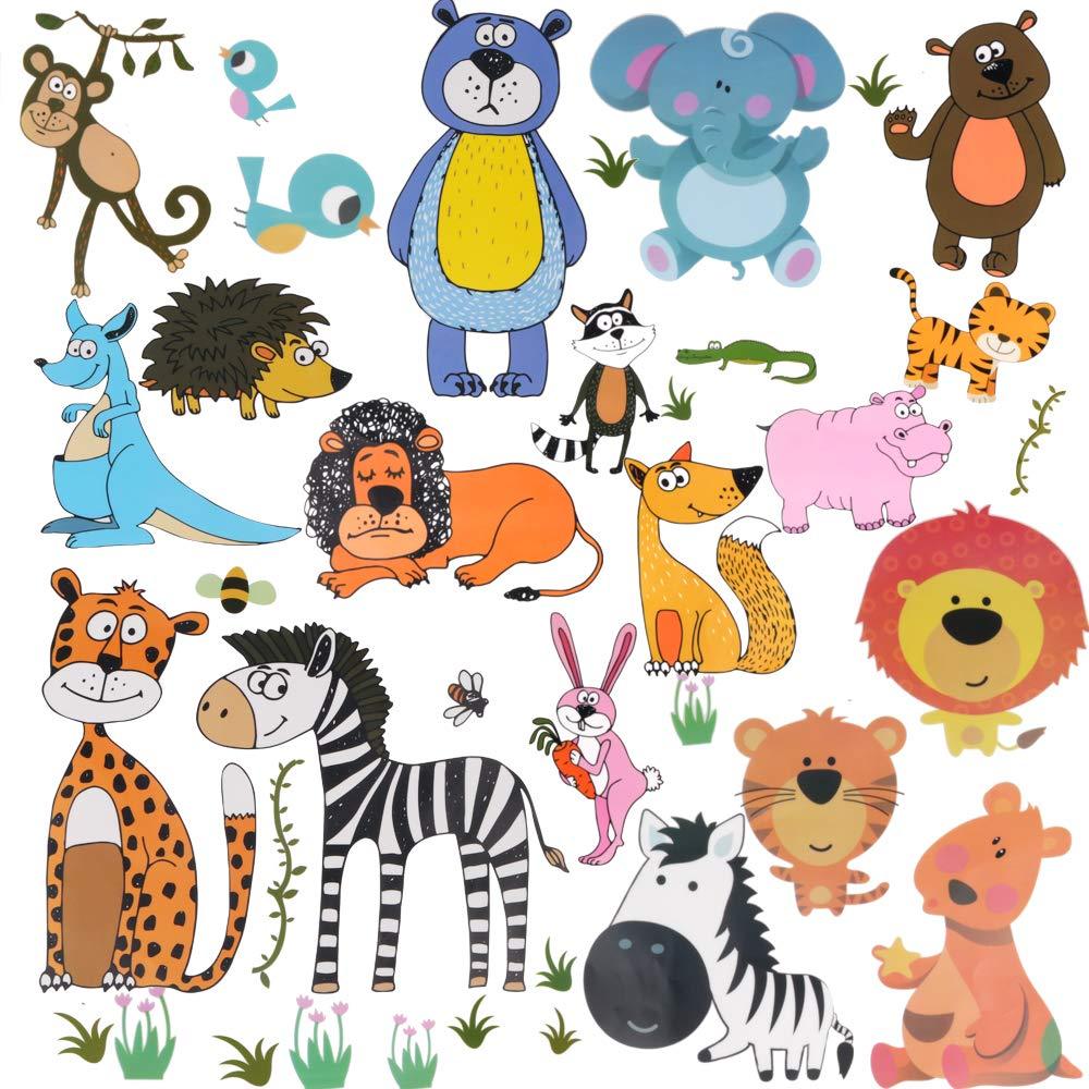 AriTan Forest Animals Window Stickers for Kids Boys and Girls,Double
