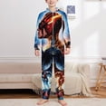 thumbnail image 2 of The Flash Kids Hooded Jumpsuit Union Suit Onesie One Piece Blanket for Boys Girls, 2 of 7
