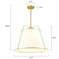 thumbnail image 4 of Light Society Emilio 22" Chandelier in Antique Brass/White, 4 of 17