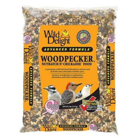 1 Pc, Wild Delight Woodpecker Sunflower Seeds Wild Bird Food 5 Lb