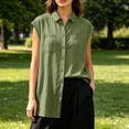 thumbnail image 5 of Sheghy Womens Tank Tops Plus Size Women Spring Summer Cotton Linen Loose New Sleeveless Top, Crew Neck Blouse, 5 of 6